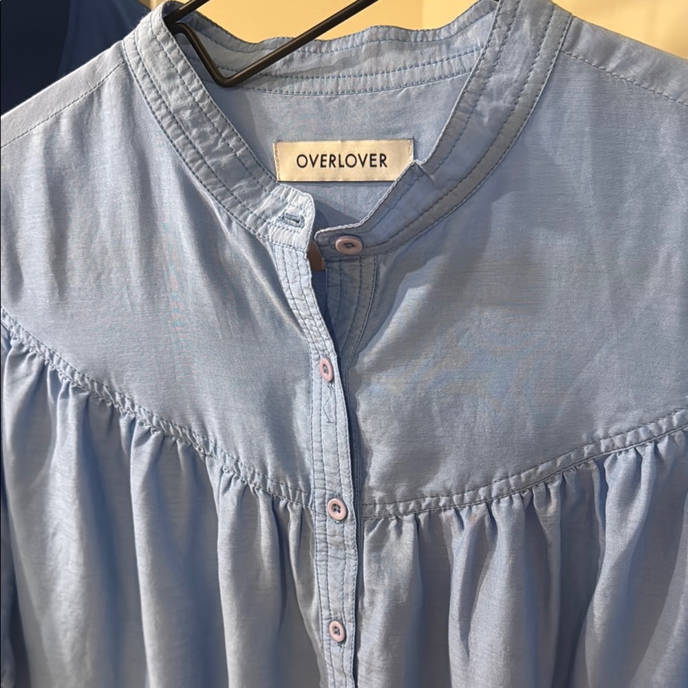 Blue Button-Down Dress - Picture 3 of 5